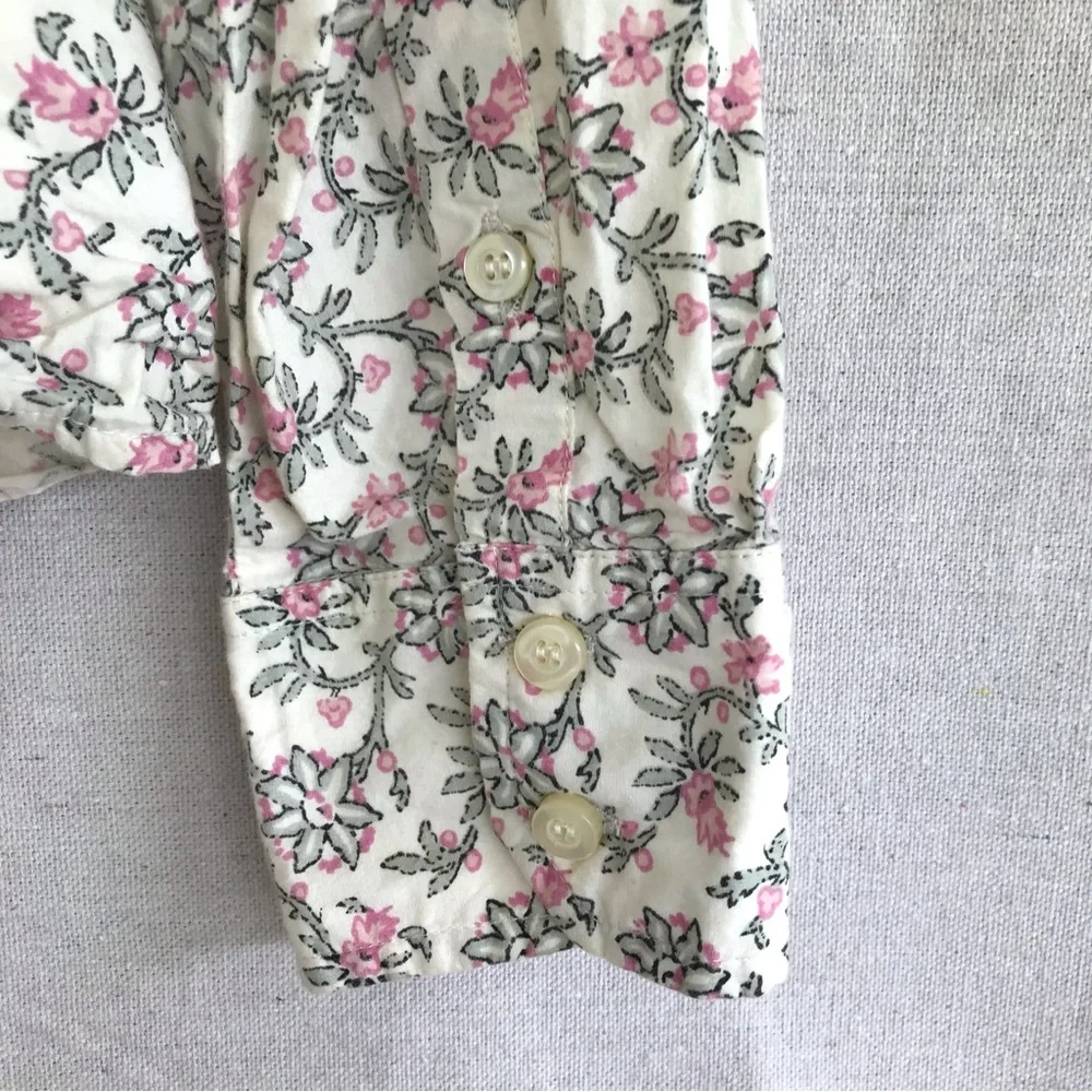 Vintage womens button up shirt size S floral print 90s cottagecore casual - Picture 5 of 7